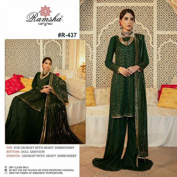 Ramsha R 437 438 440 georgette Designer Pakistani Suit Collection